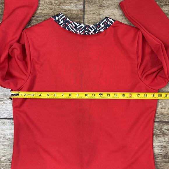 Multicolor Red Skirt Suit Set 2 Pieces Made USA 12 - Picture 3 of 16